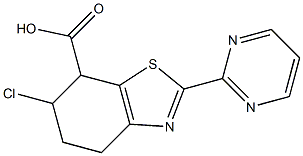 6-CHLORO-2-PYRIMIDIN-2-YL-4,5,6,7-TETRAHYDRO-1,3-BEZOTHIAZOLE-7-CARBOXYLIC ACID Structure