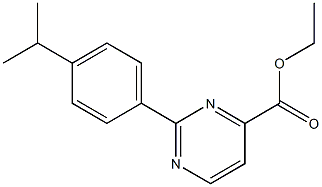ETHYL 2-(4-ISOPROPYLPHENYL)-4-PYRIMIDINE CARBOXYLATE Structure