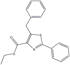 ETHYL 5-BENZYL-2-PHENYL-1,3-THIAZOLE-4-CARBOXYLATE 化学構造式