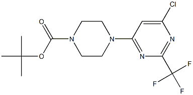 TERT-BUTYL 4-(6-CHLORO-2-(TRIFLUOROMETHYL)PYRIMIDIN-4-YL)PIPERAZINE-1-CARBOXYLATE Structure