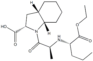 (2S,3aS,7aS)-1-[(2S)-2-[[(1S)-1-ethoxycarbonylbutyl]amino]propanoyl]-2,3,3a,4,5,6,7,7a-octahydroindole-2-carboxylic acid Struktur