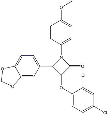 4-(1,3-benzodioxol-5-yl)-3-(2,4-dichlorophenoxy)-1-(4-methoxyphenyl)-2-azetanone