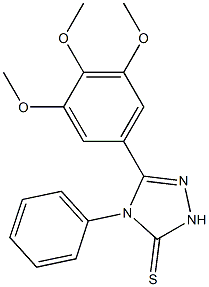 4-phenyl-5-(3,4,5-trimethoxyphenyl)-2,4-dihydro-3H-1,2,4-triazole-3-thione Struktur