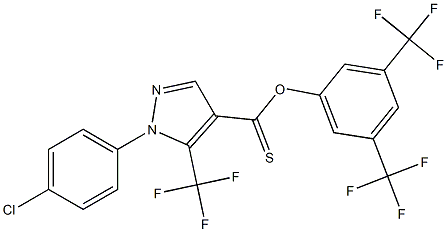 3,5-di(trifluoromethyl)phenyl 1-(4-chlorophenyl)-5-(trifluoromethyl)-1H-pyrazole-4-carbothioate Structure