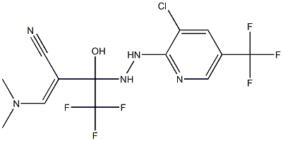 2-(1-{2-[3-chloro-5-(trifluoromethyl)-2-pyridinyl]hydrazino}-2,2,2-trifluoro-1-hydroxyethyl)-3-(dimethylamino)acrylonitrile Structure