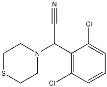 2-(2,6-dichlorophenyl)-2-(1,4-thiazinan-4-yl)acetonitrile Structure