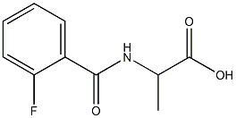 2-[(2-fluorobenzoyl)amino]propanoic acid Struktur