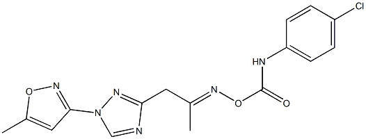 3-[2-({[(4-chloroanilino)carbonyl]oxy}imino)propyl]-1-(5-methylisoxazol-3-yl)-1H-1,2,4-triazole
