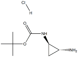tert-butyl (1R,2R)-2-aminocyclopropylcarbamate hydrochloride Structure