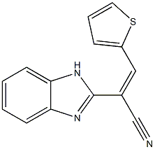 2-(1H-benzo[d]imidazol-2-yl)-3-(2-thienyl)acrylonitrile Structure