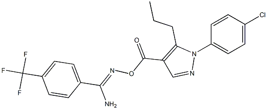 O1-{[1-(4-chlorophenyl)-5-propyl-1H-pyrazol-4-yl]carbonyl}-4-(trifluoromethyl)benzene-1-carbohydroximamide