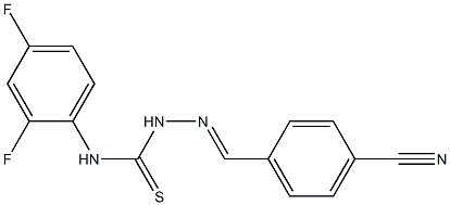 2-[(E)-(4-cyanophenyl)methylidene]-N-(2,4-difluorophenyl)-1-hydrazinecarbothioamide Struktur