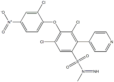  N1-imino(4-pyridyl)methyl-3,5-dichloro-4-(2-chloro-4-nitrophenoxy)benzene-1-sulfonamide
