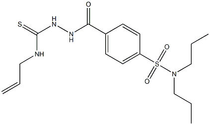 N1-allyl-2-{4-[(dipropylamino)sulfonyl]benzoyl}hydrazine-1-carbothioamide 结构式