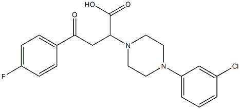 2-[4-(3-chlorophenyl)piperazino]-4-(4-fluorophenyl)-4-oxobutanoic acid Structure