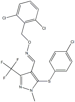 5-[(4-chlorophenyl)sulfanyl]-1-methyl-3-(trifluoromethyl)-1H-pyrazole-4-carbaldehyde O-(2,6-dichlorobenzyl)oxime