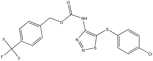 4-(trifluoromethyl)benzyl N-{5-[(4-chlorophenyl)sulfanyl]-1,2,3-thiadiazol-4-yl}carbamate Structure