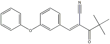 (E)-2-(2,2-dimethylpropanoyl)-3-(3-phenoxyphenyl)-2-propenenitrile