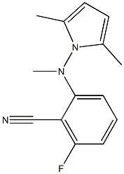 2-[(2,5-dimethyl-1H-pyrrol-1-yl)(methyl)amino]-6-fluorobenzonitrile Structure