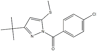 [3-(tert-butyl)-5-(methylthio)-1H-pyrazol-1-yl](4-chlorophenyl)methanone Struktur