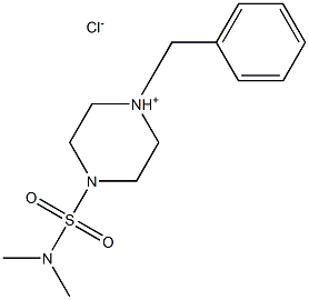 1-benzyl-4-[(dimethylamino)sulfonyl]hexahydropyrazin-1-ium chloride Struktur