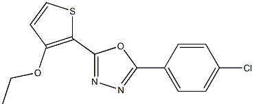  2-(4-chlorophenyl)-5-(3-ethoxy-2-thienyl)-1,3,4-oxadiazole
