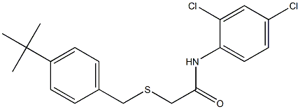 2-{[4-(tert-butyl)benzyl]sulfanyl}-N-(2,4-dichlorophenyl)acetamide 结构式