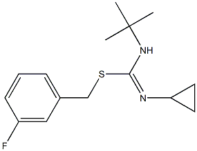 3-fluorobenzyl N-cyclopropyl-(tert-butylamino)methanimidothioate