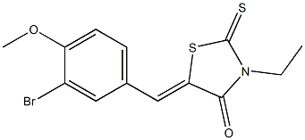 5-[(Z)-(3-bromo-4-methoxyphenyl)methylidene]-3-ethyl-2-thioxo-1,3-thiazolan-4-one