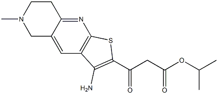 isopropyl 3-(3-amino-6-methyl-5,6,7,8-tetrahydrothieno[2,3-b][1,6]naphthyridin-2-yl)-3-oxopropanoate Structure