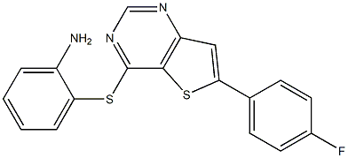 2-{[6-(4-fluorophenyl)thieno[3,2-d]pyrimidin-4-yl]thio}aniline