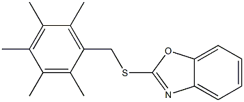 2-[(2,3,4,5,6-pentamethylbenzyl)thio]-1,3-benzoxazole