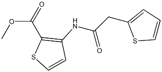 methyl 3-{[2-(2-thienyl)acetyl]amino}thiophene-2-carboxylate 化学構造式