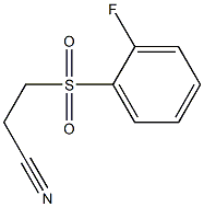 3-[(2-fluorophenyl)sulfonyl]propanenitrile Structure
