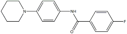 4-fluoro-N-(4-piperidinophenyl)benzenecarboxamide 结构式
