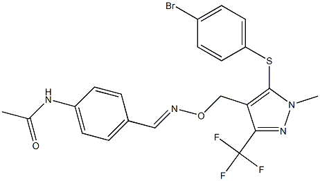 N-{4-[({[5-[(4-bromophenyl)sulfanyl]-1-methyl-3-(trifluoromethyl)-1H-pyrazol-4-yl]methoxy}imino)methyl]phenyl}acetamide