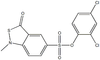 2,4-dichlorophenyl 1-methyl-3-oxo-1,3-dihydrobenzo[c]isothiazole-5-sulfonate Structure