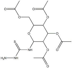 3,5-di(acetyloxy)-2-[(acetyloxy)methyl]-6-[(hydrazinocarbothioyl)amino]tetrahydro-2H-pyran-4-yl acetate Structure