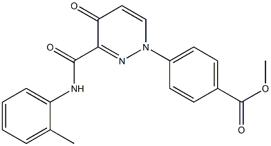 methyl 4-[4-oxo-3-(2-toluidinocarbonyl)-1(4H)-pyridazinyl]benzenecarboxylate Structure