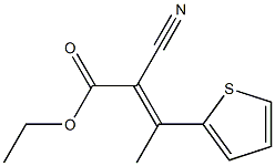 ethyl (2E)-2-cyano-3-thien-2-ylbut-2-enoate Structure