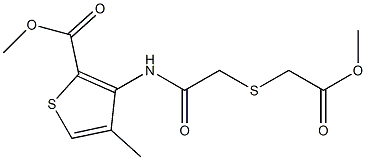 methyl 3-({2-[(2-methoxy-2-oxoethyl)thio]acetyl}amino)-4-methylthiophene-2- carboxylate