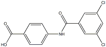 4-[(3,5-dichlorobenzoyl)amino]benzoic acid Structure