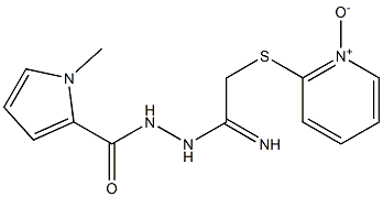 2-[(2-imino-2-{2-[(1-methyl-1H-pyrrol-2-yl)carbonyl]hydrazino}ethyl)thio]py ridinium-1-olate Structure