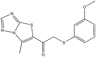 2-[(3-methoxyphenyl)sulfanyl]-1-(6-methyl[1,3]thiazolo[3,2-b][1,2,4]triazol-5-yl)-1-ethanone