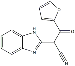 2-(1H-benzo[d]imidazol-2-yl)-3-(2-furyl)-3-oxopropanenitrile Struktur