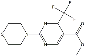 methyl 2-(1,4-thiazinan-4-yl)-4-(trifluoromethyl)pyrimidine-5-carboxylate Structure