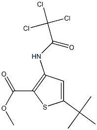 methyl 5-(tert-butyl)-3-[(2,2,2-trichloroacetyl)amino]thiophene-2-carboxylate Structure