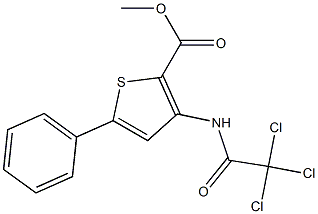  methyl 5-phenyl-3-[(2,2,2-trichloroacetyl)amino]thiophene-2-carboxylate