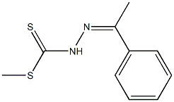 methyl 2-(1-phenylethylidene)hydrazinecarbodithioate Struktur