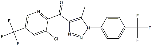 [3-chloro-5-(trifluoromethyl)-2-pyridinyl]{5-methyl-1-[4-(trifluoromethyl)phenyl]-1H-1,2,3-triazol-4-yl}methanone 结构式